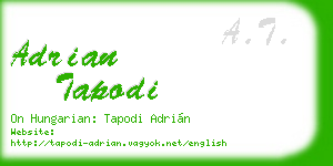 adrian tapodi business card